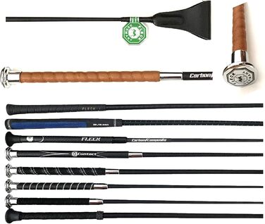 Преміум вуздечка для коней - карбонова вуздечка Springpeitsche 50 см, коричнева