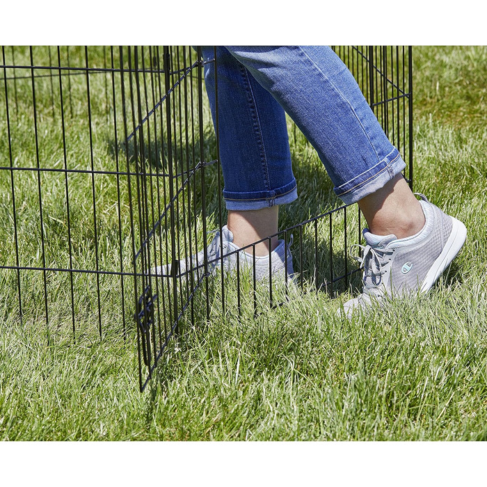 Вольєр для собак MidWest Homes for Pets, металевий, 61x107 см, з дверима, чорне покриття