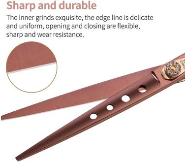 Ножиці для грумінгу собак та котів Fenice Peak, 440C, японська сталь, 17.8 см