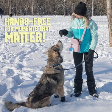 Сумка для дресирування собак з дозатором кульок – міцна сумка для ласощів для собак – стильна сумка для прогулянок з собакою для жінок та чоловіків (м'яка рожева, велюрова)