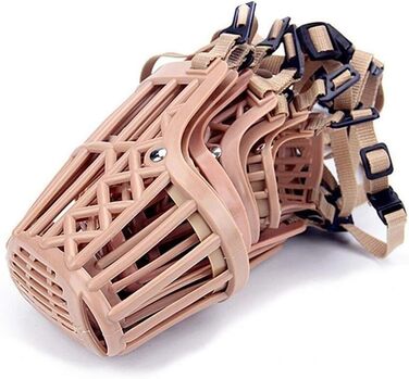 Набір масок-намордників для собак Beikalone (7 шт.), пластик, анти-гризун, регульовані, дихаючі, зручні