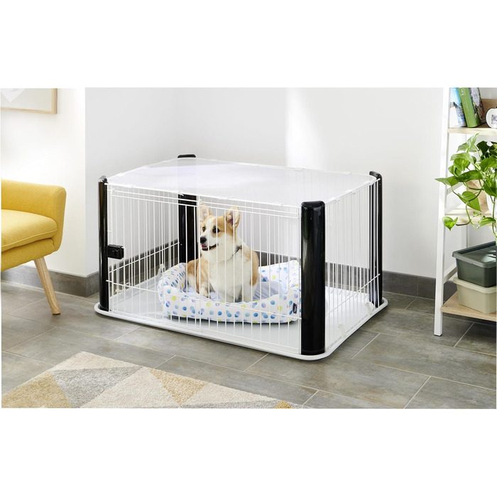 Килимок для домашніх тварин Iris Ohyama, корзина-подушка, миючий, з бортиком, 40x69x12 см, антиковзаюча, PCB-20P, для собак (великих порід, з принтом)