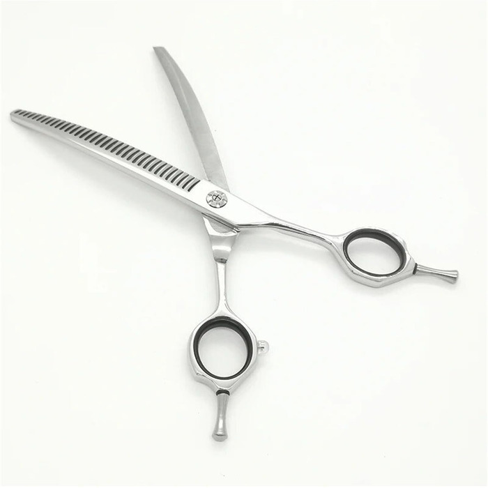 Ножиці для грумінгу собак правої кривизни, 7 дюймів, 35 зубів (для витончення)