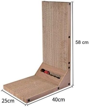 Кігтеточка для котів L-подібної форми, 58 см, з картонної коробки, іграшка для котів, 58x40x25 см