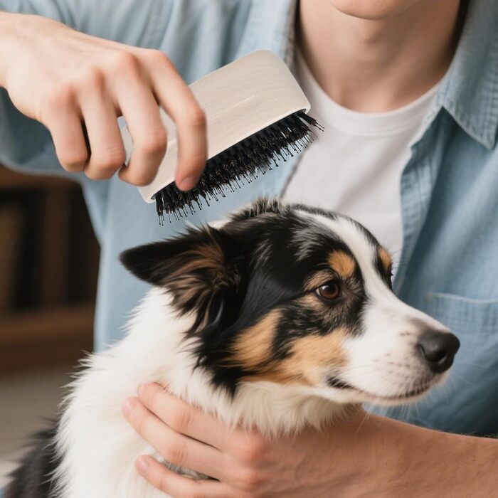 Щітка для видалення підшерстка для собак та котів | Щітка для грумінгу проти випадання шерсті | Аксесуар для купання собак та котів з довгою шерстю для щоденного догляду за цуценятами та домашніми тваринами білого кольору