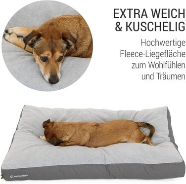 Килимок для собак середніх порід Doctor Bark - 88x60 см, сірий, миючий, м'який, плюшевий