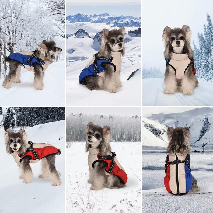 Водонепроникний жилет для собак - теплий зимовий жилет для собак, підходить для цуценят та великих собак (L, XL)