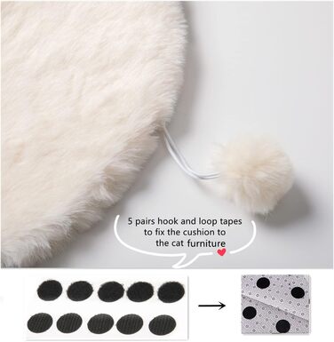 М'які декоративні подушки SHENGOCASE з штучного хутра (2 шт., 30 см) для ліжка кота/собаки, заміни для когтеточки, клітки, вольєру, меблів