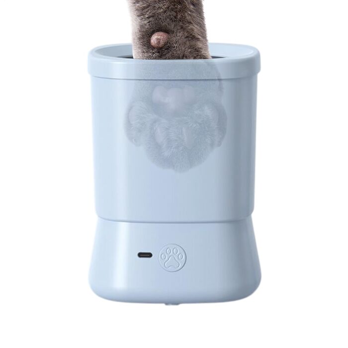 Очищувач лап для собак | Портативна щітка для лап - щітка з 2 швидкостями для ванни для лап, аксесуари для догляду, подорожі, дім, після прогулянок, на відкритому повітрі, піших прогулянок, кемпінгу, блакитний