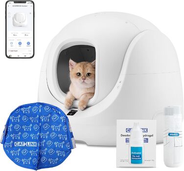 Автоматичний туалет для котів Catlink Baymax, самоочищення, контроль здоров'я, для котів 1,5-10 кг, для декількох котів