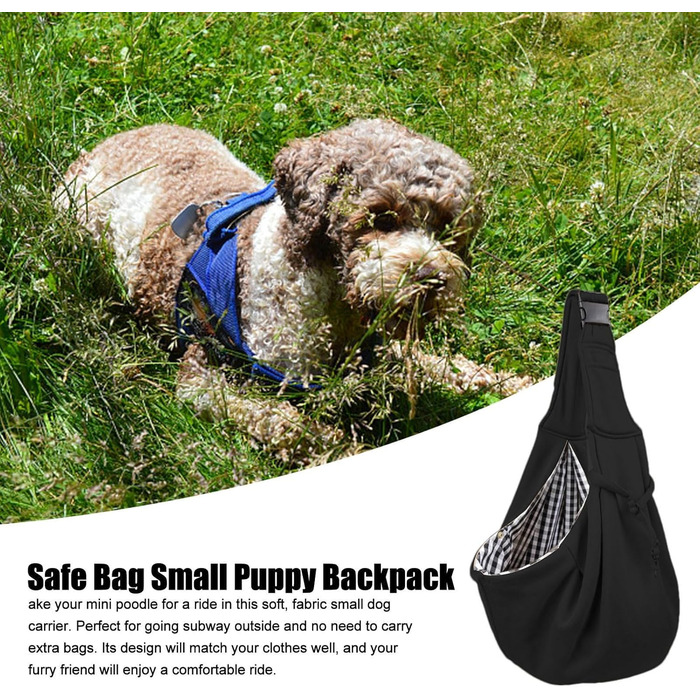 Транспортер для домашніх тварин, сумка-переноска для собак та котів з регульованим ременем - чорна переноска для маленьких тварин, для подорожей та прогулянок