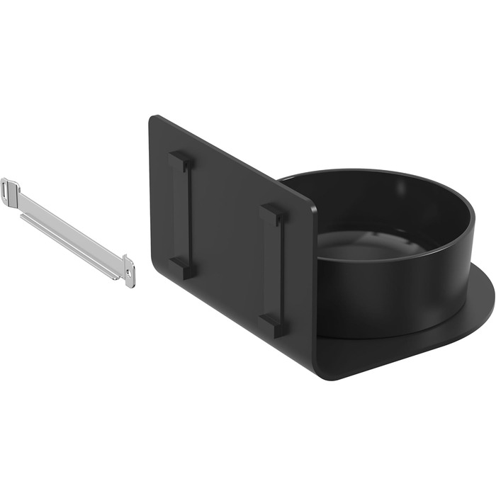 Миска для котів та собак DRAIAX ElegantFeed S: керамічна, піднята, для настінної установки, чорна