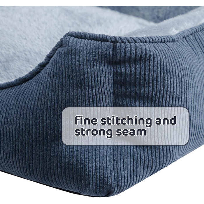 Ліжко для котів та собак Hollypet, м'яке, дихаюче, 55x45x15 см, блакитно-сіре