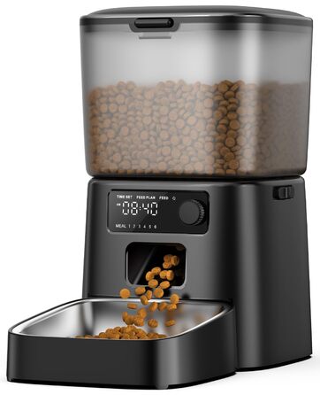 Автоматичний годівниця для котів та собак Oneisall 3.5L з таймером, нержавійна чаша 3L