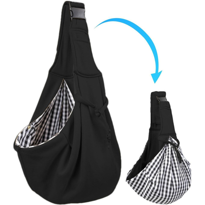 Сумка-переноска для собак, ручна, безпечний переносний ремінь для собак, регульована сумка-переноска для маленьких домашніх тварин, переноска для собак для подорожей, прогулянок на відкритому повітрі, чорна