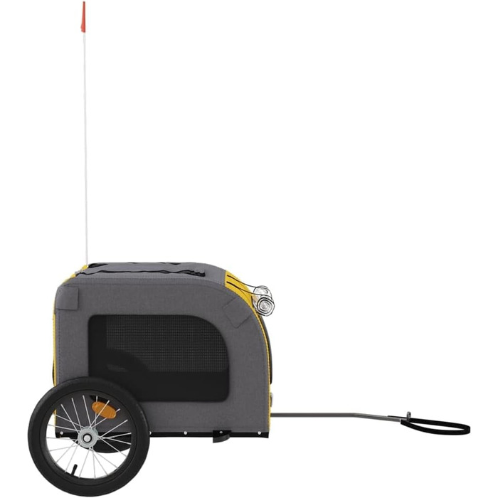 Причіп для велосипеда для собак Жовтого та Сірого кольорів, Oxford-тканина та сталь, LH33839