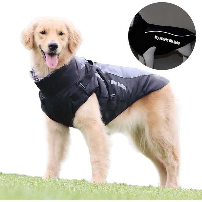 Водонепроникний зимовий одяг для собак - тепла куртка-жилет для собак середніх та великих порід, 2XL