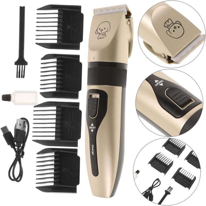 Електрична машинка для стрижки тварин UKCOCO - тиха, ергономічна, з довговічними клинками