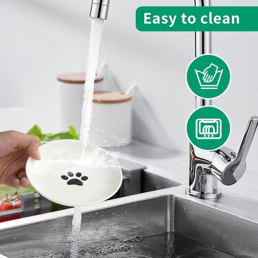 6 мисок для котів, керамічні миски для корму з неслизьким гумовим дном, діаметр 15 см, для котів та цуценят