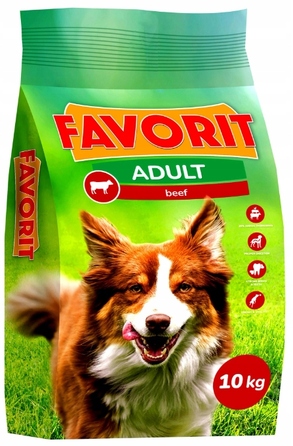Сухий корм для собак Favorit з яловичиною, 10 кг