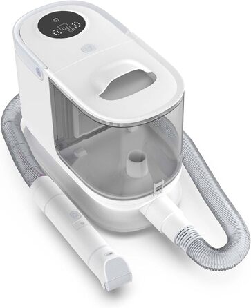 Набір для догляду за домашніми тваринами Fudajo, білий, 6 в 1: машинка для стрижки шерсті з пилососом, набір для блискучого хутра