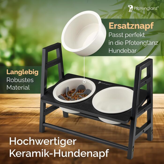 Керамічна годівниця для собак - велика миска для корму 1250 мл. Миска для їжі та води для собак та котів