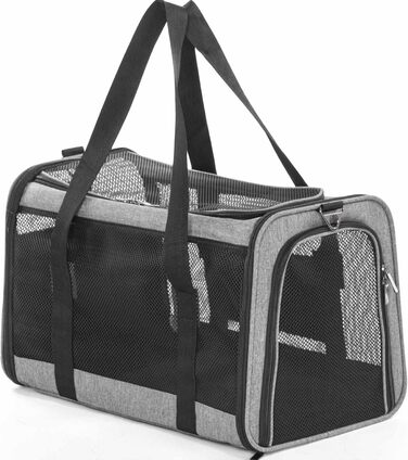 Транспортна сумка для собак та котів Petsfit, складана, сіра (S)