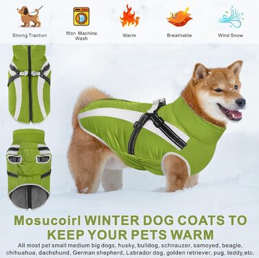 Куртка для собак Mosucoirl зелена