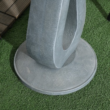 Outsunny Bird Bath Ванна для птахів з підставкою в кам'яному вигляді, годівниця для птахів, ванна для диких птахів для саду та балкона, сіра, 51см| Аосом