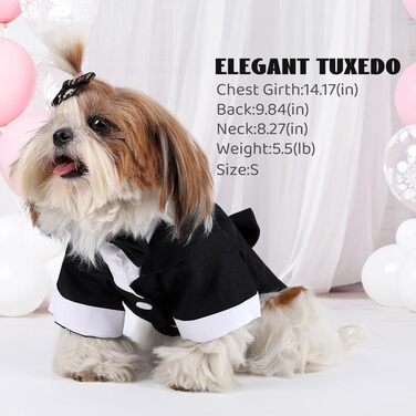 Smoking для собак Norbi, розмір M, червоний, комплект з краваткою для урочистих заходів