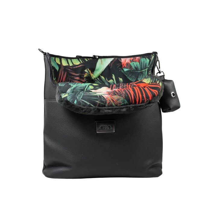 Рюкзак для собак Myxa, переноска для маленьких собак, чорний, з дихаючим дахом та блискавкою, багатофункціональний