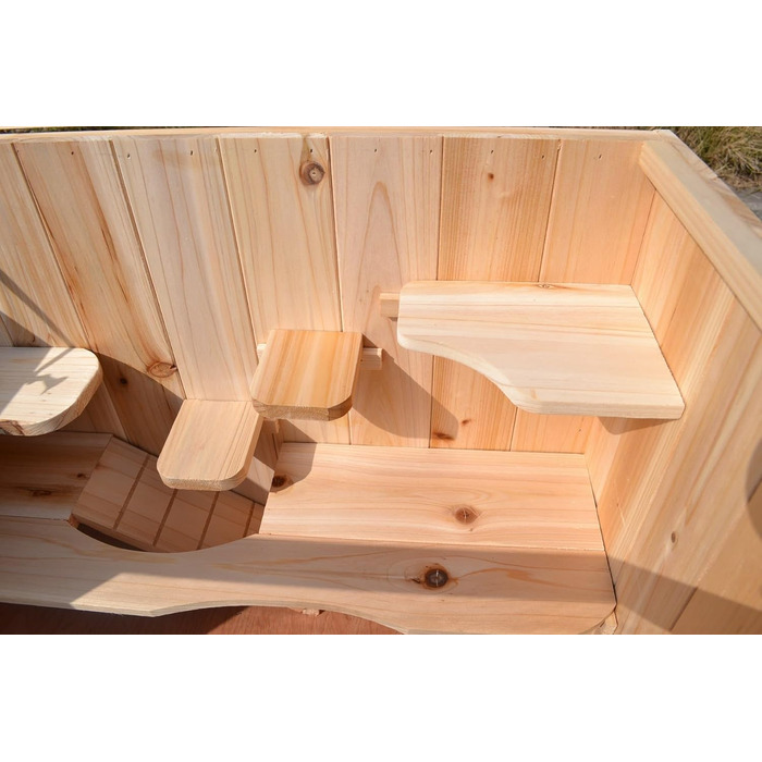 Клітка для дрібних тварин Mucola 60x35x42 см, 5-ярусна, дерев'яна, з відкидним верхом, для хом'яків, мишей