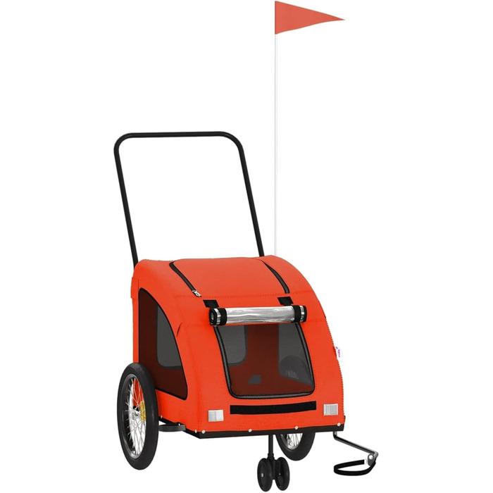 Причіп для собак Robuster Oxford, залізний, з ПВХ, вантажопідйомність 45 кг, Model93989 (Помаранчевий, 68 x 137 x 72 см)