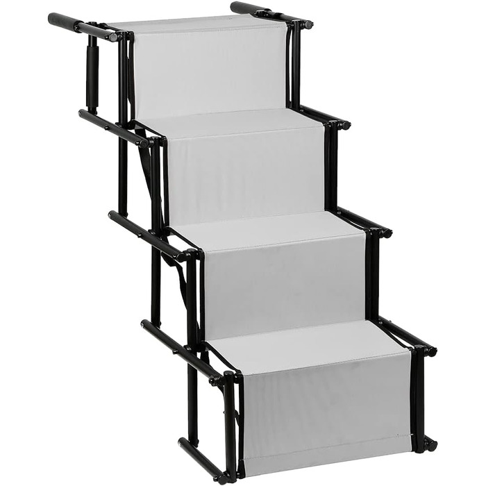 Сходинка для собак у багажник авто: захист суглобів, 4 сходинки, вантажопідйомність 75 кг, сірий колір