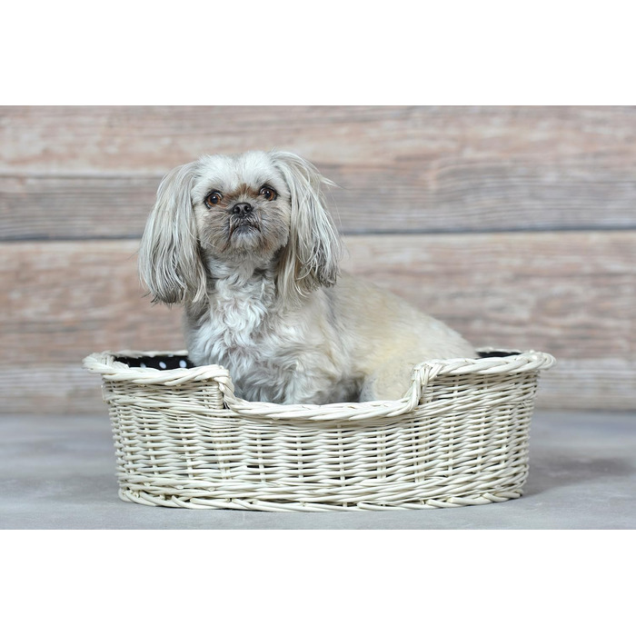 Гніздо для собак з лози e-wicker24 502-60, коричневе, 60x43x19 см (80x60x26 см, бежеве)