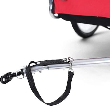 Причіп для велосипеда для собак, складний, червоно-чорний, до 40 кг
