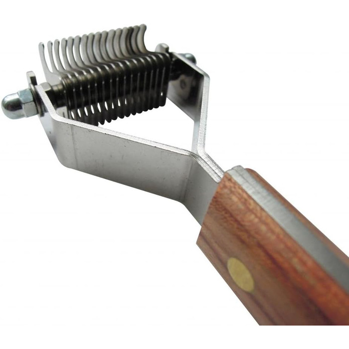 Інструмент для видалення підшерстка Mars Coat King Original для собак та котів, 16 лез, нержавіюча сталь з дерев'яною ручкою, Німеччина