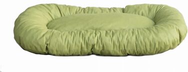 Вільховий Світ - ліжко для собак та котів з плетеного вілля, натуральне, тепле та стильне, різні розміри (50x35x13 см, зелене подушечка)