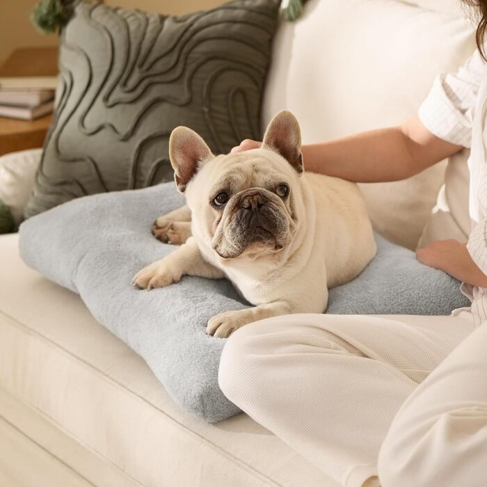 Килимок для собак BEDSURE XL - великий, з антиковзким дном, для собак великих порід, 104x69x8 см, сірий