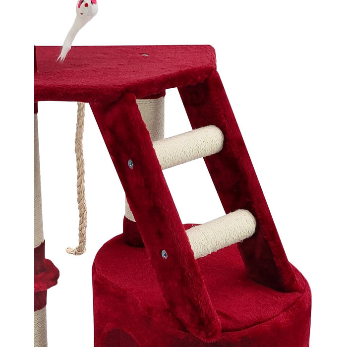 Дряпак для котів Beltom® Kratzbaum з платформою для ігор, 120 см (Вишневий)