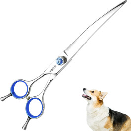 Професійна ножиця для грумінгу собак та котів, 7 дюймів, 30° нахил, сталь VG10, безпечна тупа накінечник