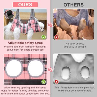 Гамак для грумінгу собак BeautyZoo з регульованою шлейкою та сталевим гребінцем, фіксатор для догляду за тваринами для підстригання нігтів та стрижки, ідеальний гамак для собак для безпечного та безстресового догляду XS (відстань між ногами: 1.8-2.4 м / М