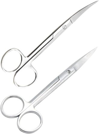 Ножиці для грумінгу тварин з нержавіючої сталі з прямим та вигнутим лезом, ергономічні ручки, для професійного грумінгу та домашнього використання