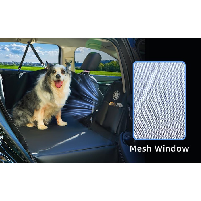 Захист для заднього сидіння автомобіля для собак, водовідштовхуючий, стійкий до подряпин, з PU-шкіри, міцна основа, витримує 180 кг, лежанка для собак в авто, захист сидіння від бруду та шерсті