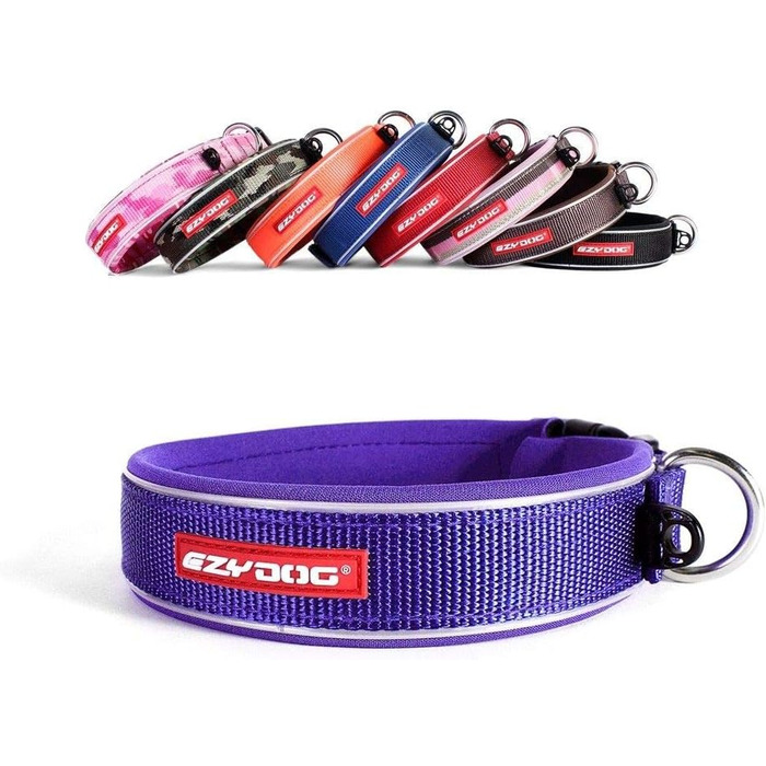 Нашийник для собак EzyDog Neoprene Comfort - великий, середній, малий, фіолетовий (M, L 45-51 см)