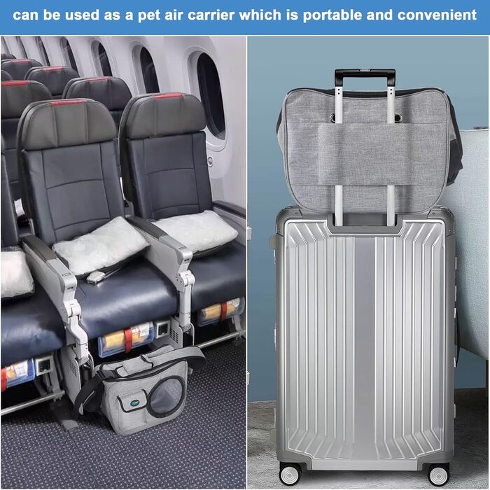 Сумка-переноска для собак та котів Ownpets, до 5.5 кг, з вентиляцією та регульованим ременем