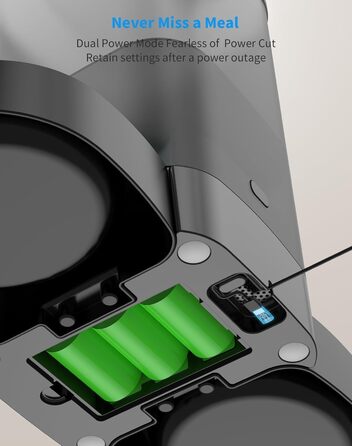 Автоматичний кормушка для котів та собак з Wi-Fi, 5L, 1-6 прийомів їжі, сенсор низького рівня корму, чорний