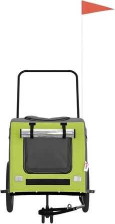 Причіп для тварин на велосипед, Оранжевий та Сірий, 63 x 121 x 65 см