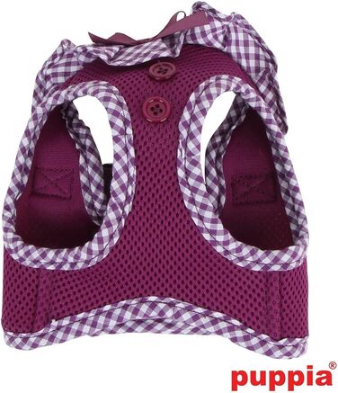 Шлейка для собак Puppia Vivien West - регульована, м'яка, з візерунком - для цуценят та дорослих собак, анти-тяга, фіолетовий, M AH860