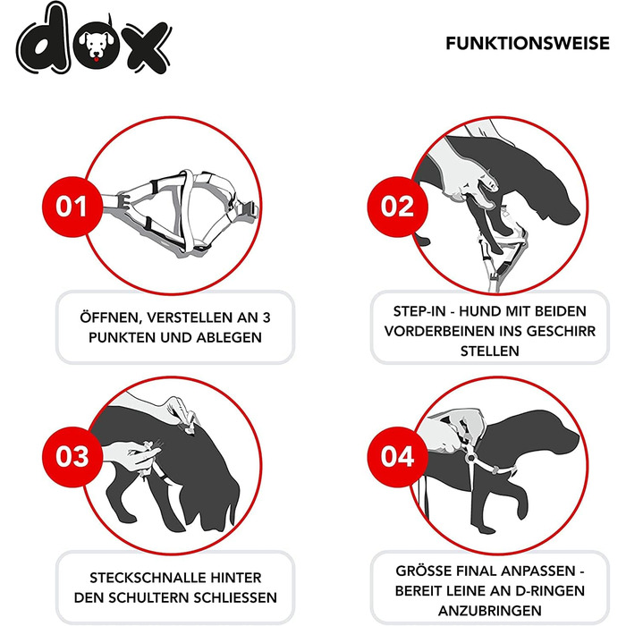 Регульована шлейка для собак і котів DDOXX Air Mesh, м'яка, червона, розмір M – прогулянкова амуніція для малих, середніх і великих порід